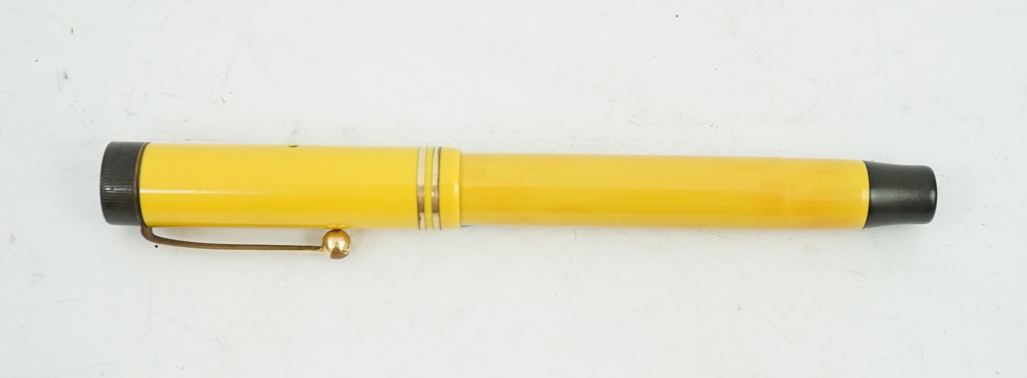 A Parker Mandarin yellow Lucky Curve Special fountain pen